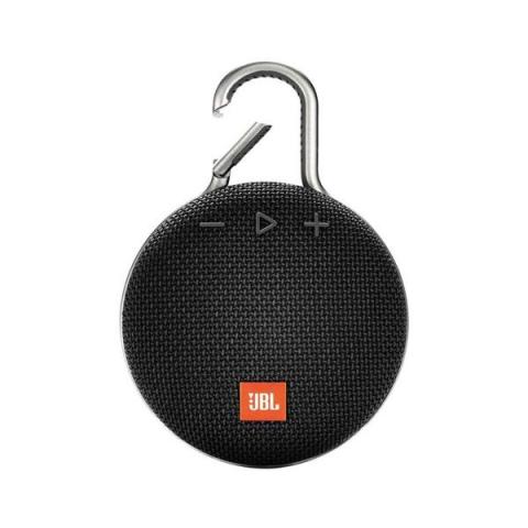 JBL Clip 3 Portable Bluetooth Speaker, Black, JBLCLIP3BLK 