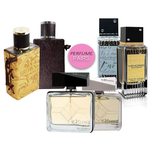 Perfume Pair Combo - Memories perfume pair + Brown Orchid Perfume Pair+ ...