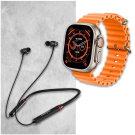 2 in 1 Combo - Lenovo neckband + Haino Teko Ultra Smart watch - Fabvariety