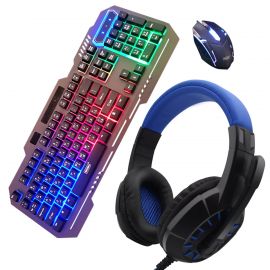 3 in 1 Combo offer - Redmo Gaming Keyboard and Mouse + KOMC M-202 Gaming Headset