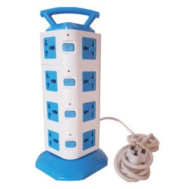 4 Layers Multi Plug With USB Port - Universal Vertical Multi Socket Electrical Tower Extension with USB Port