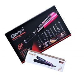Combo Offer - Gemei 10 in 1 Hot Air Hair Styler + Kemei Professional Hair Iron/Hair straightener