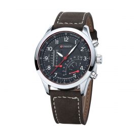 Curren Men's Water Resistant Leather Chronograph Watch 8152