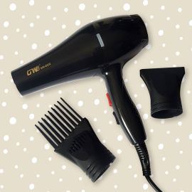 Professional Hair Dryer, 6000 Watts Hair Dryer, GW-6530, Black - Fabvariety
