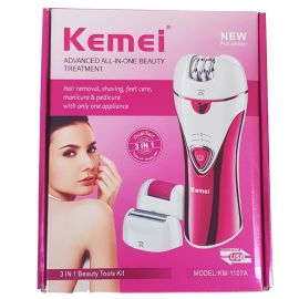 3-in-1 Epilator Beauty Kit Kemei KM-1107A