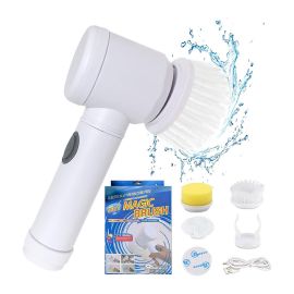 Electric Spin Scrubber, Cordless-Handheld Bathroom Scrubber, Magic Brush - Fabvariety