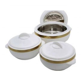 RoyalFord 3-Piece Casserole Set - White