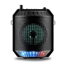 Bluetooth Speaker with Party Lights - 8 inches, Supports USB, Tf, FM Radio, Black, Model- RX - 4101 - Fabvariety