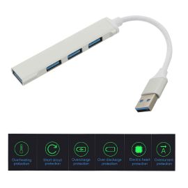 USB Docking Station, Cable Separator Hub, 4 Port USB3.0 Hub, Aluminum Alloy Adapter Converter USB 3.0 Splitter, Portable Data Hub - Fabvariety