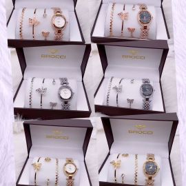 Generic Watch and Bracelet set for Women, Brocci Metallic jewelry - Fabvariety
