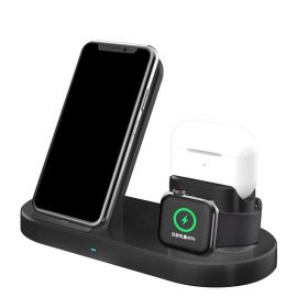 3 in 1 Wireless Charger Stand - Model- H10-  3 In 1 Wireless Charger For iPhone, Apple Watch, AirPods and other Android Smart Phones